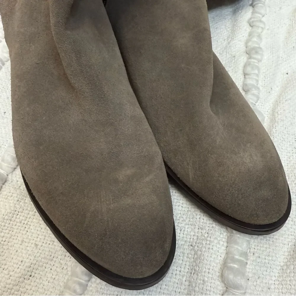 Free People Coast to Coast Over the Knee Boots Taupe Brown Suede Women Size 10